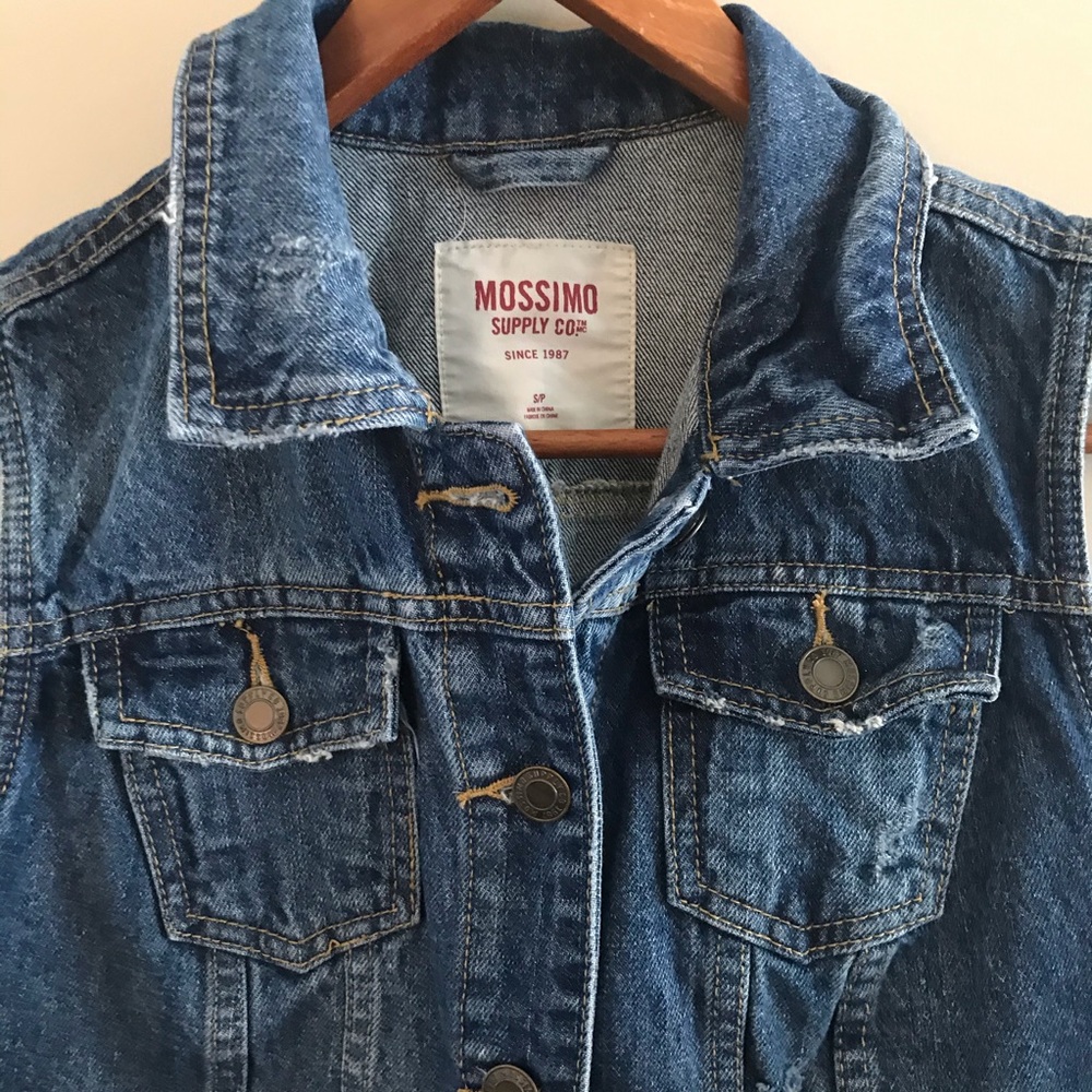 [Mossimo] Distressed Jean Vest - Picture 9 of 11